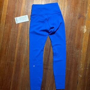 NWT LULULEMON Wunder Train HR Tights Leggings 28”-Size 6-Cerulean Blue-Sold Out
